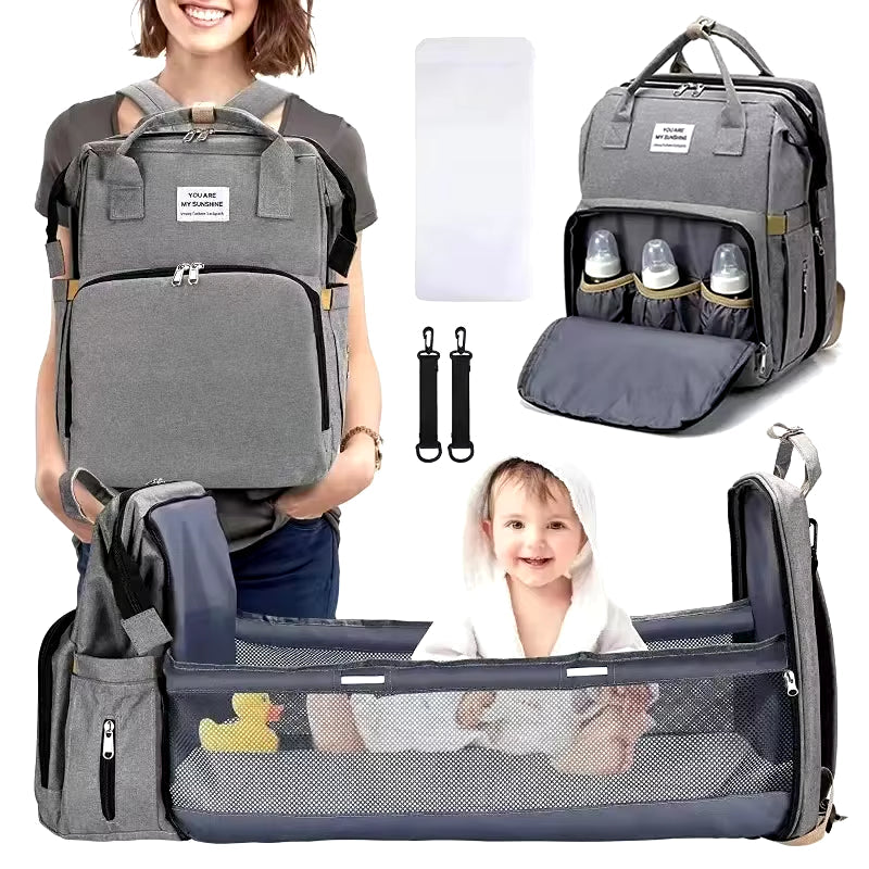 Little Boss Baby Foldable Diaper Bag Crib 